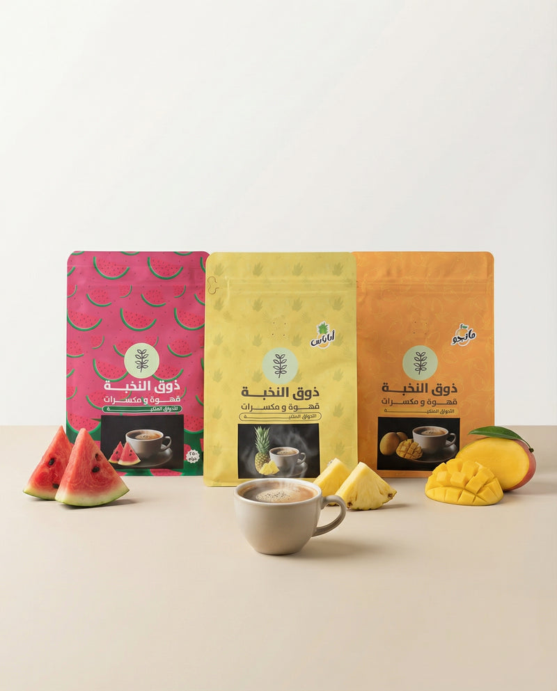 Elite Taste Coffee & Nuts Collection– Tropical Flavoured Latte Mix Pack (Mango, Pineapple & Watermelon)